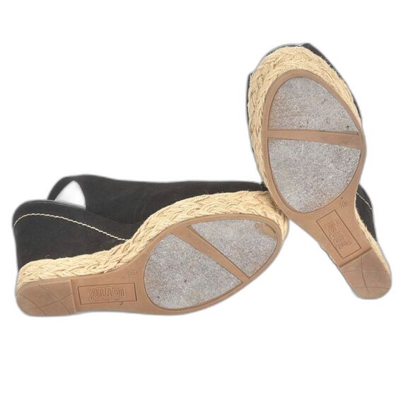 Brash Black Sling Back Open Toe Platform Shoe Size 8.5 - Picture 5 of 5